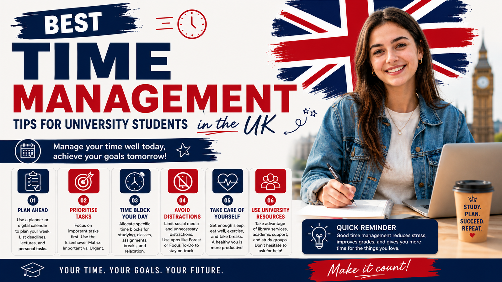 Read more about the article Best Time Management Tips for University Students in the UK