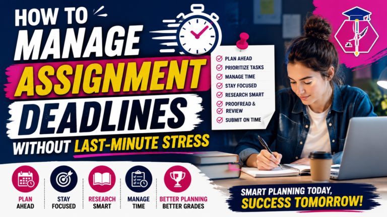 How to Manage Assignment Deadlines Without Last-Minute Stress.