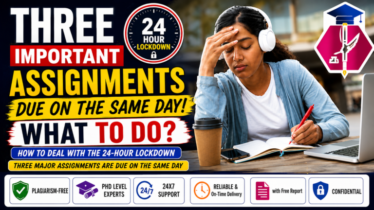 When three important assignments are due in the same day, what to do? How to deal with the 24-hour lockdown: three major assignments are due on the same day.