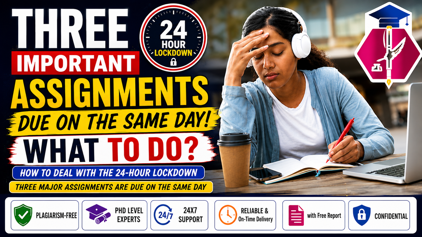 Read more about the article When three important assignments are due in the same day, what to do? How to deal with the 24-hour lockdown: three major assignments are due on the same day.